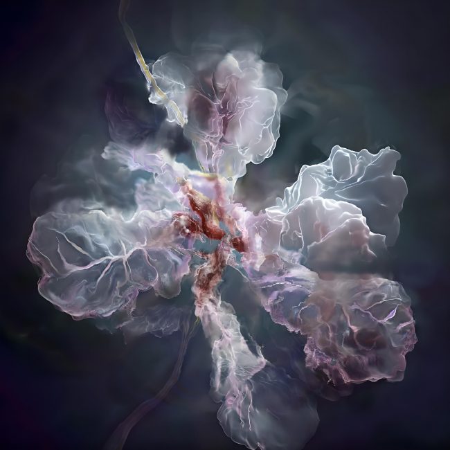 Abstraktes, blütenähnliches Gebilde.