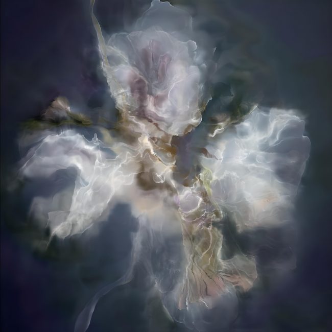 Abstraktes, blütenähnliches Gebilde.