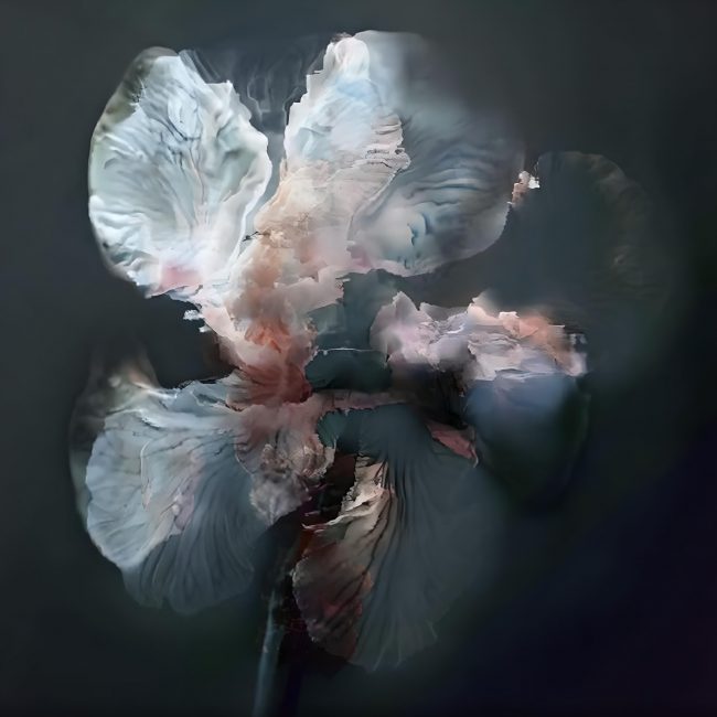 Abstraktes, blütenähnliches Gebilde.