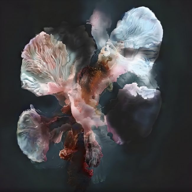 Abstraktes, blütenähnliches Gebilde.