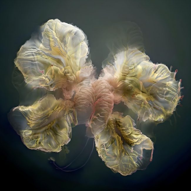 Abstraktes, blütenähnliches Gebilde.