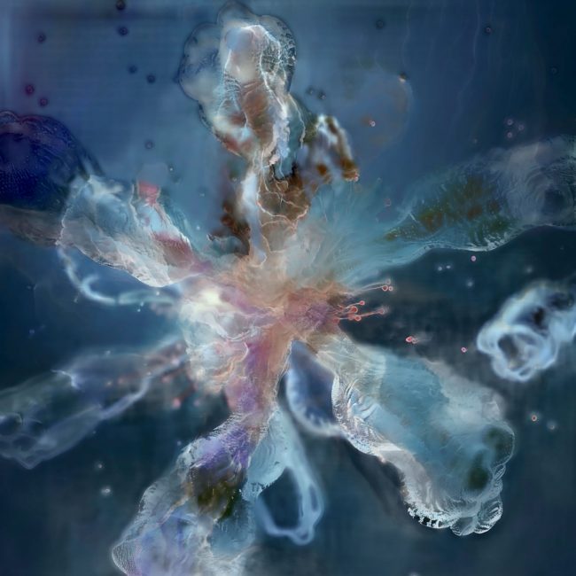 Abstraktes, blütenähnliches Gebilde.