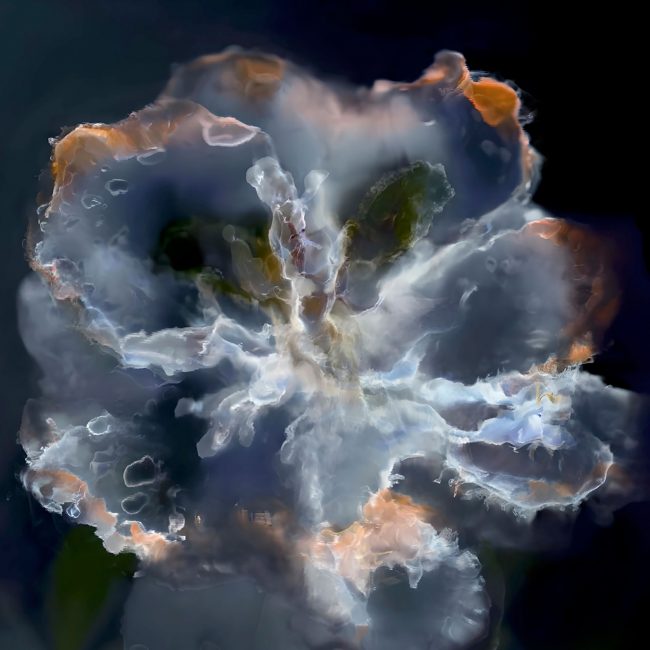 Abstraktes, blütenähnliches Gebilde.